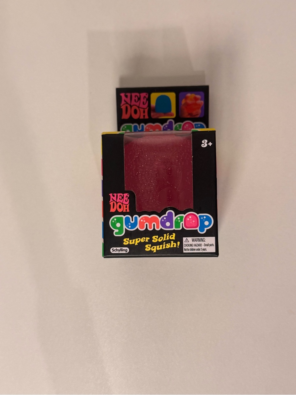 NeeDoh Gumdrop Super Solid Squish! Pink Sensory Stress Toy